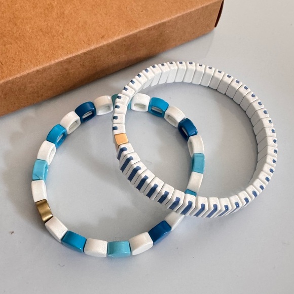Roxanne Assoulin Turquoise and White Bracelet Set - Picture 4 of 5